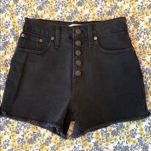 Madewell Black Cutoff Jean Shorts Size 24